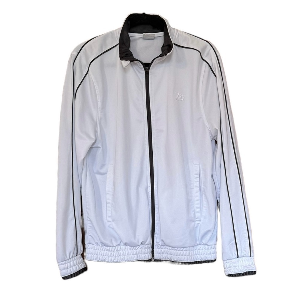 Pro Player White Windbreaker Jacket‎ Coat Full Zip | Mens Size Large